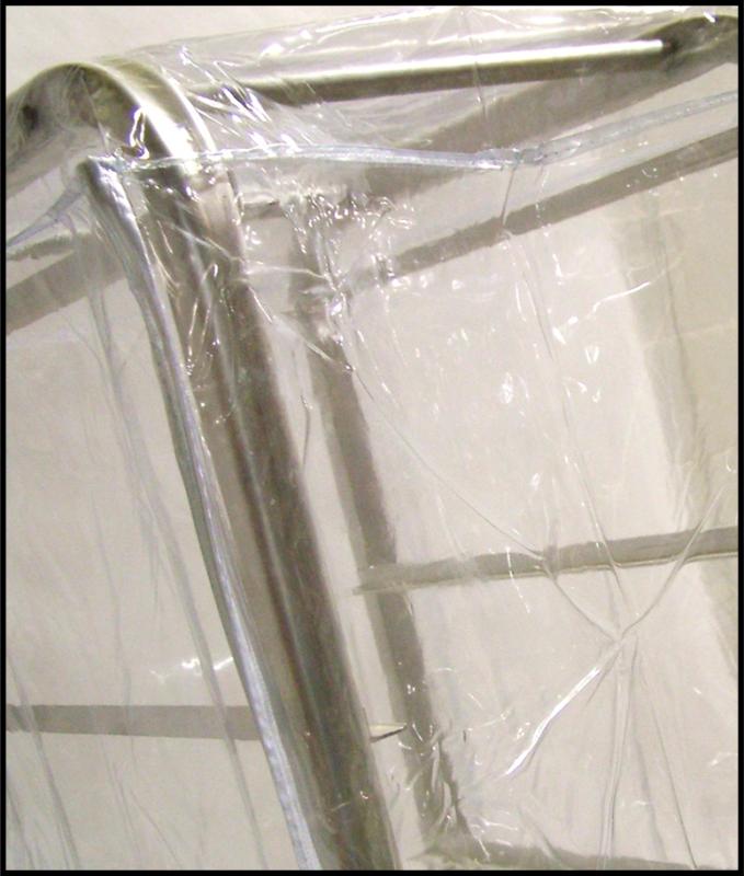 Omcan 18633 28" x 24" x 62" Clear Nylon Rack Cover