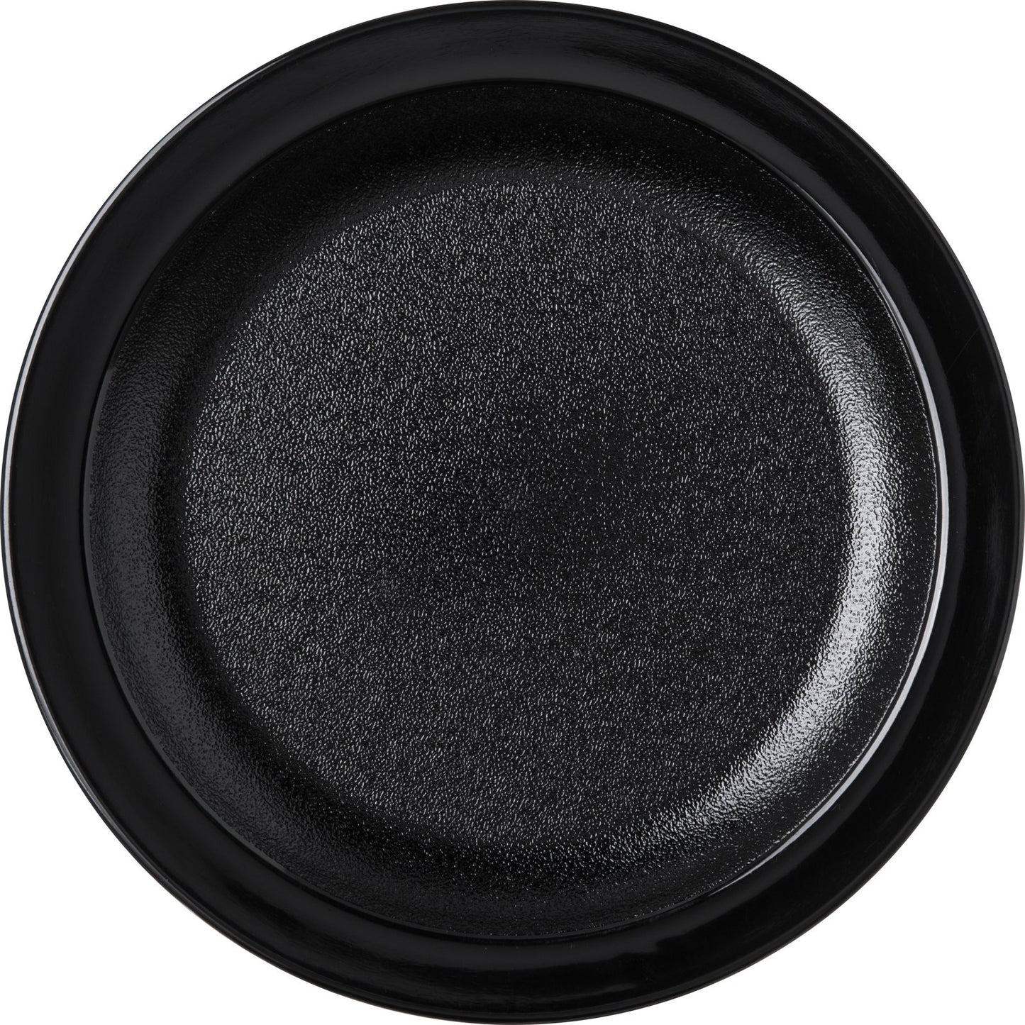 Carlisle PCD20603 6.5" Black Polycarbonate Narrow Rim Plate