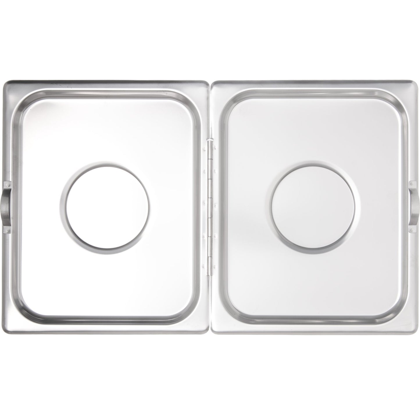 Carlisle 607000H Full-Size Stainless Steel DuraPan Steam Table Hotel Pan Center Hinged Cover