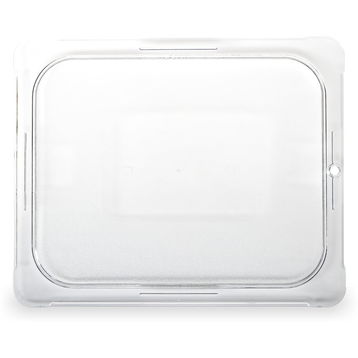 Carlisle 10236U07 1/2 Size Clear Polycarbonate StorPlus Flat Universal Lid
