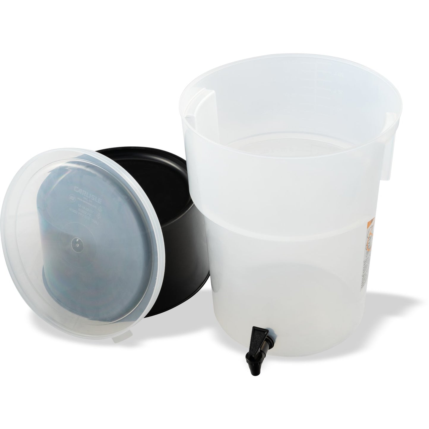 Carlisle 222903 5 Gallon Black Round Beverage Dispenser with Base