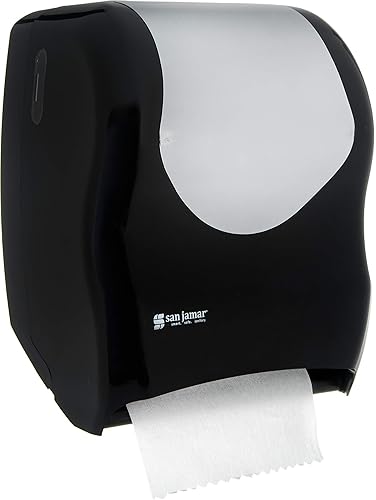 San Jamar T1370BKSS Black-Stainless Steel Tear-N-Dry Classic