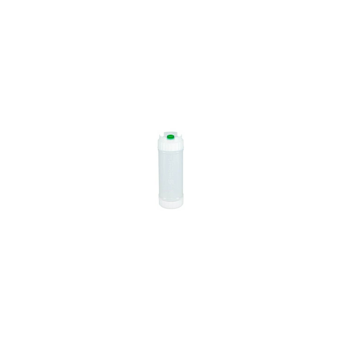 San Jamar 857316S 16 oz Natural Silicone EZ-KLEEN Sauce Bottle - Green Valve - Low Viscosity - 12 pack