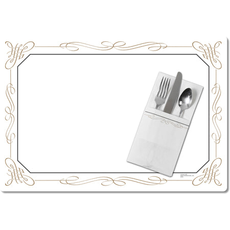 Carlisle DX5350Q 13" x 19" Filigree Tray Cover Size: Q w/ Straight Edge/Small Corner