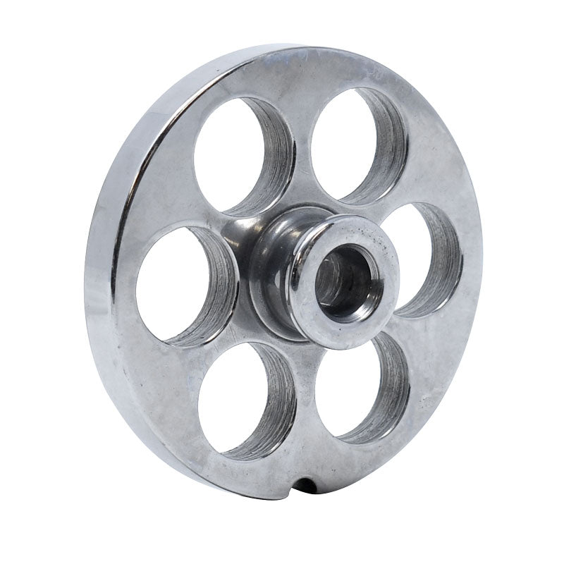 Omcan 11198 #12 One Notch/Round European Style Stainless Steel Plate with Hub, 18mm (3/4")