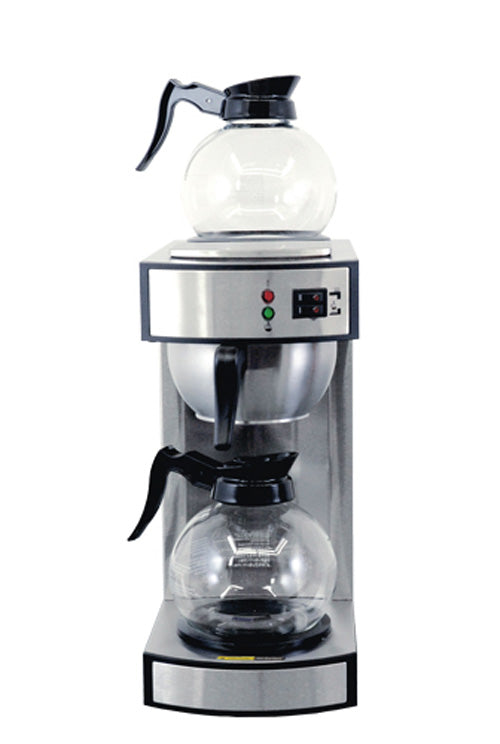 Omcan 44313 Stainless Steel Coffee Maker with 2 Glass Decanter