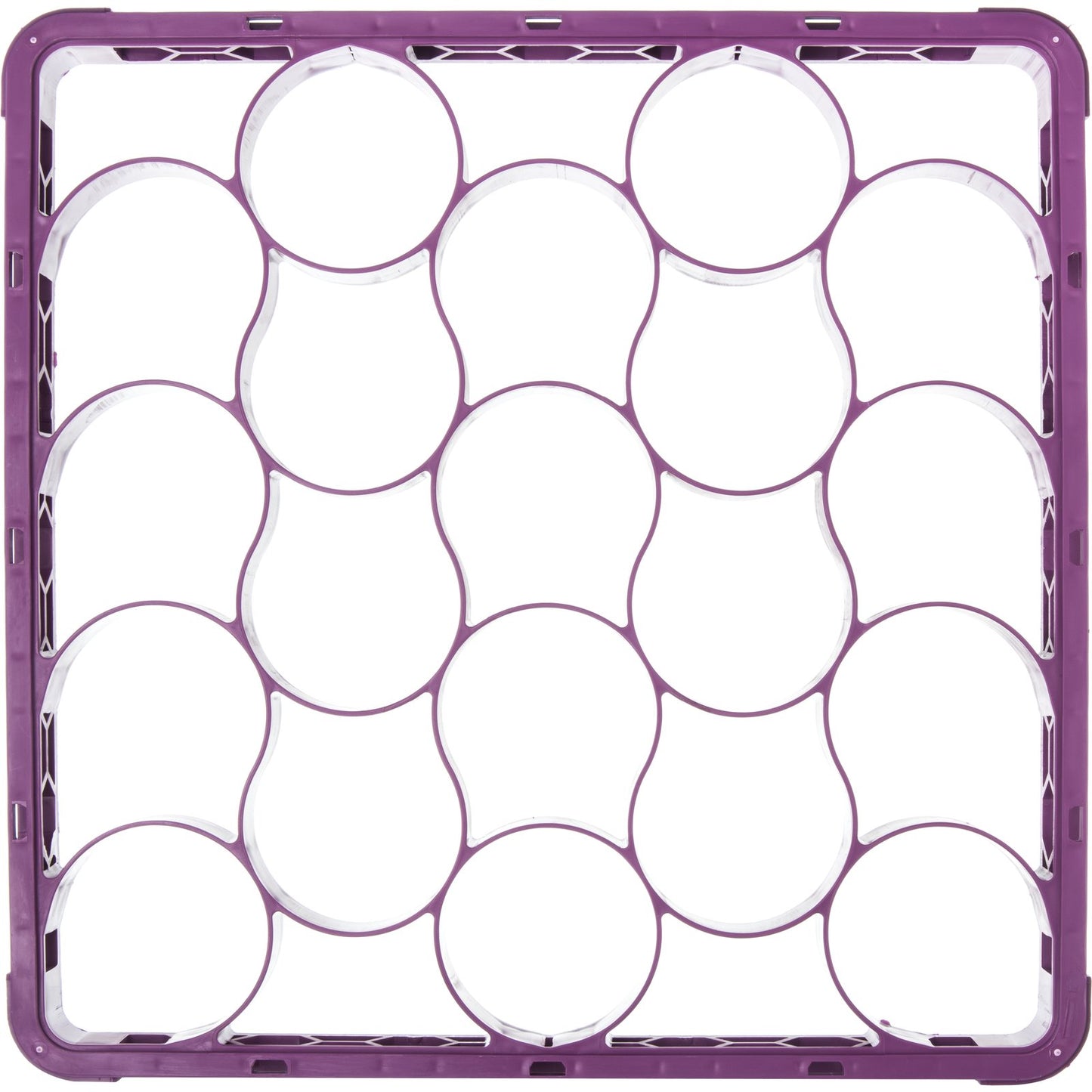 Carlisle REW20SC89 Lavender 20-Compartment Polypropylene OptiClean NeWave Color-Coded Short Glass Rack Extender