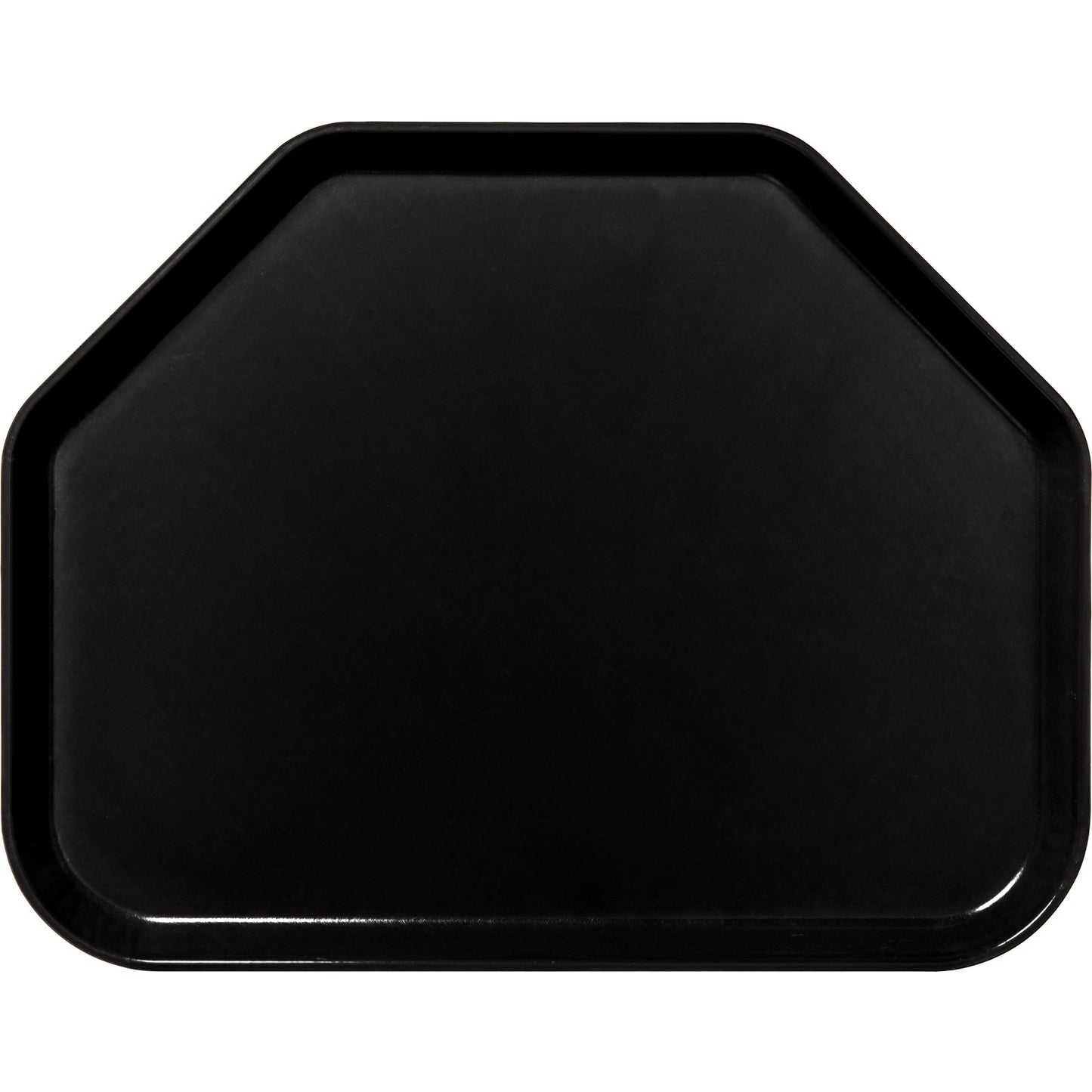 Carlisle 1713FG004 18" x 14" Black Trapezoid Glasteel Fiberglass Tray