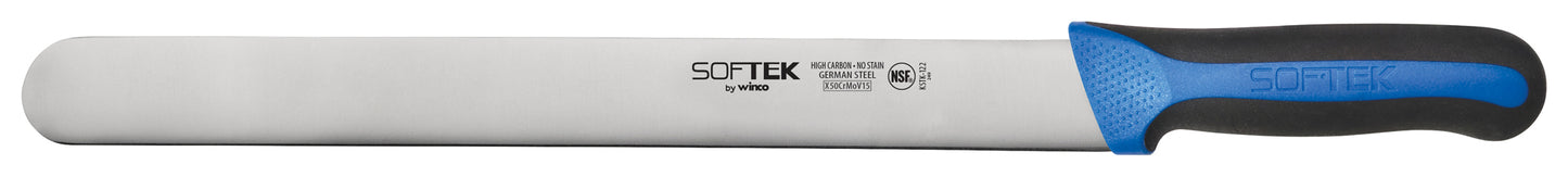 Winco KSTK-122 12" SofTek Roast Beef Slicer, Soft Grip Handle