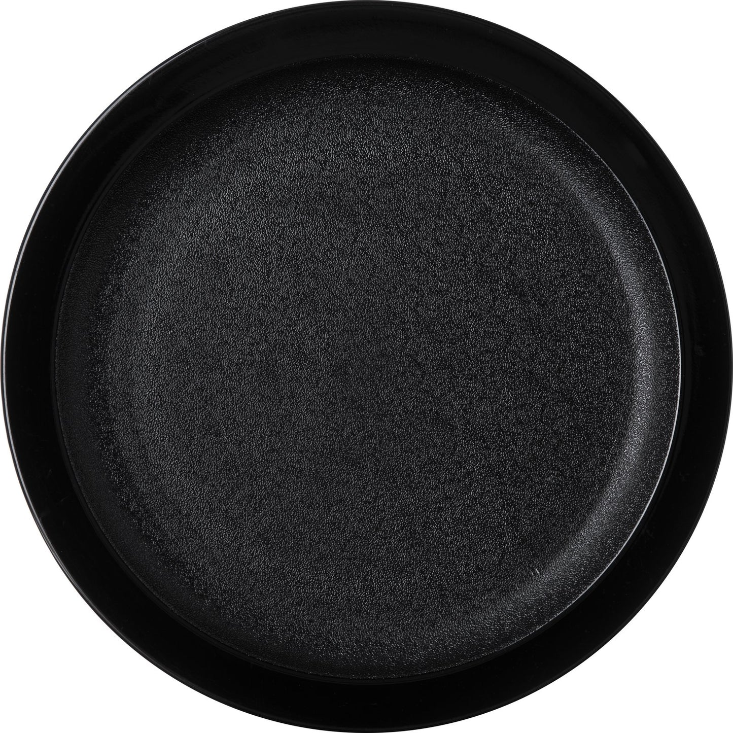 Carlisle PCD20903 9" Black Polycarbonate Narrow Rim Plate