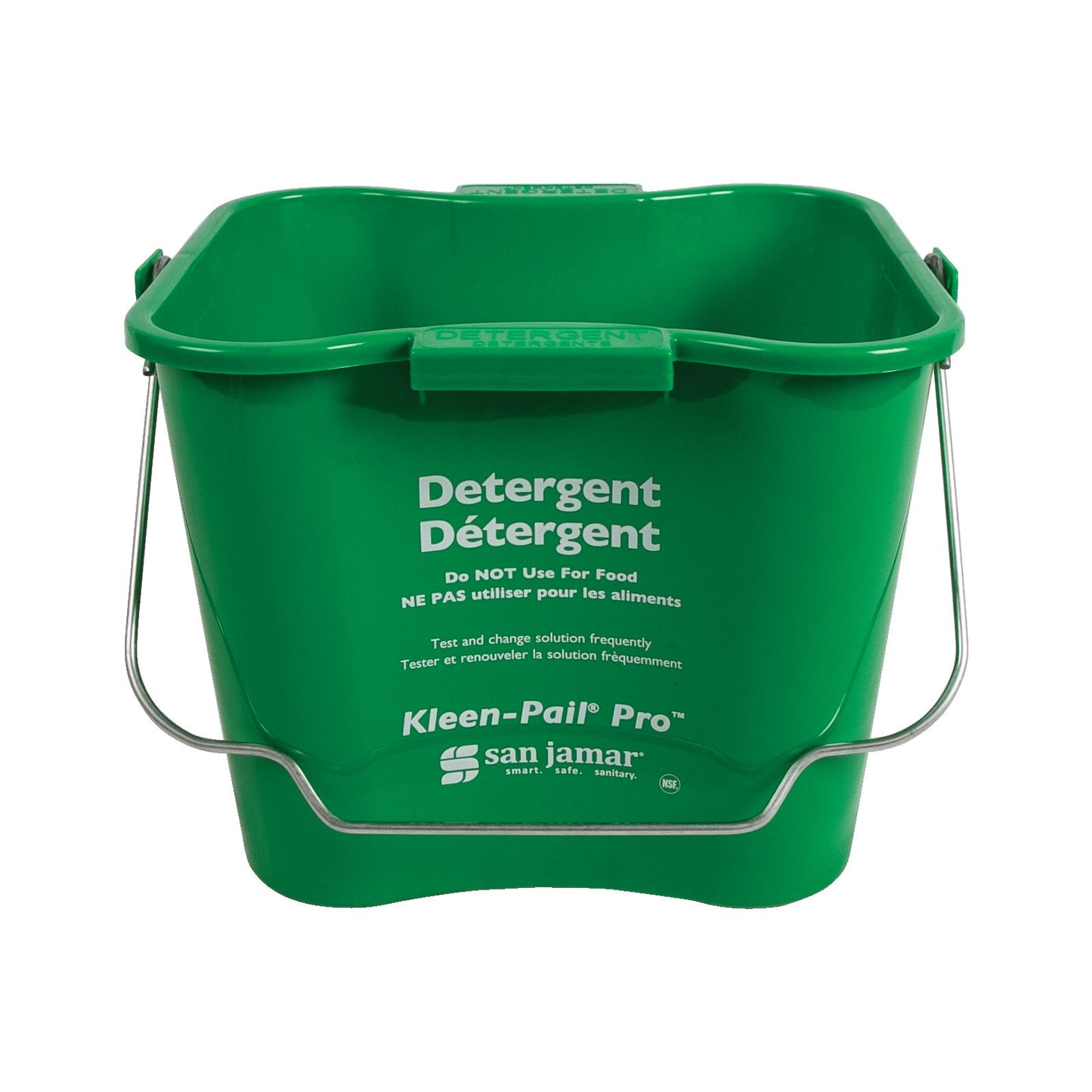 San Jamar KPP196GN 6 Qt. Green Polypropylene Kleen-Pail Pro Bucket