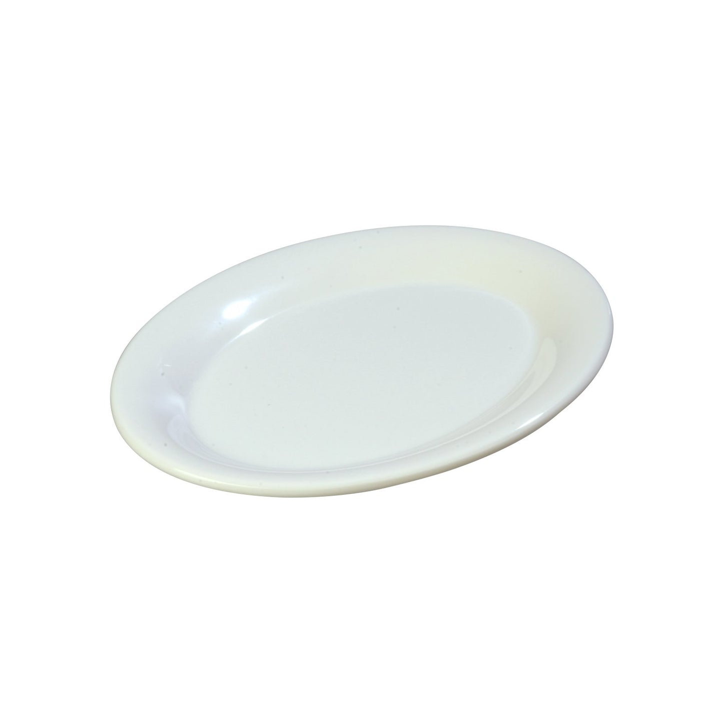 Carlisle 3308602 9.5" x 7.25" White Oval Sierrus Melamine Platter Tray