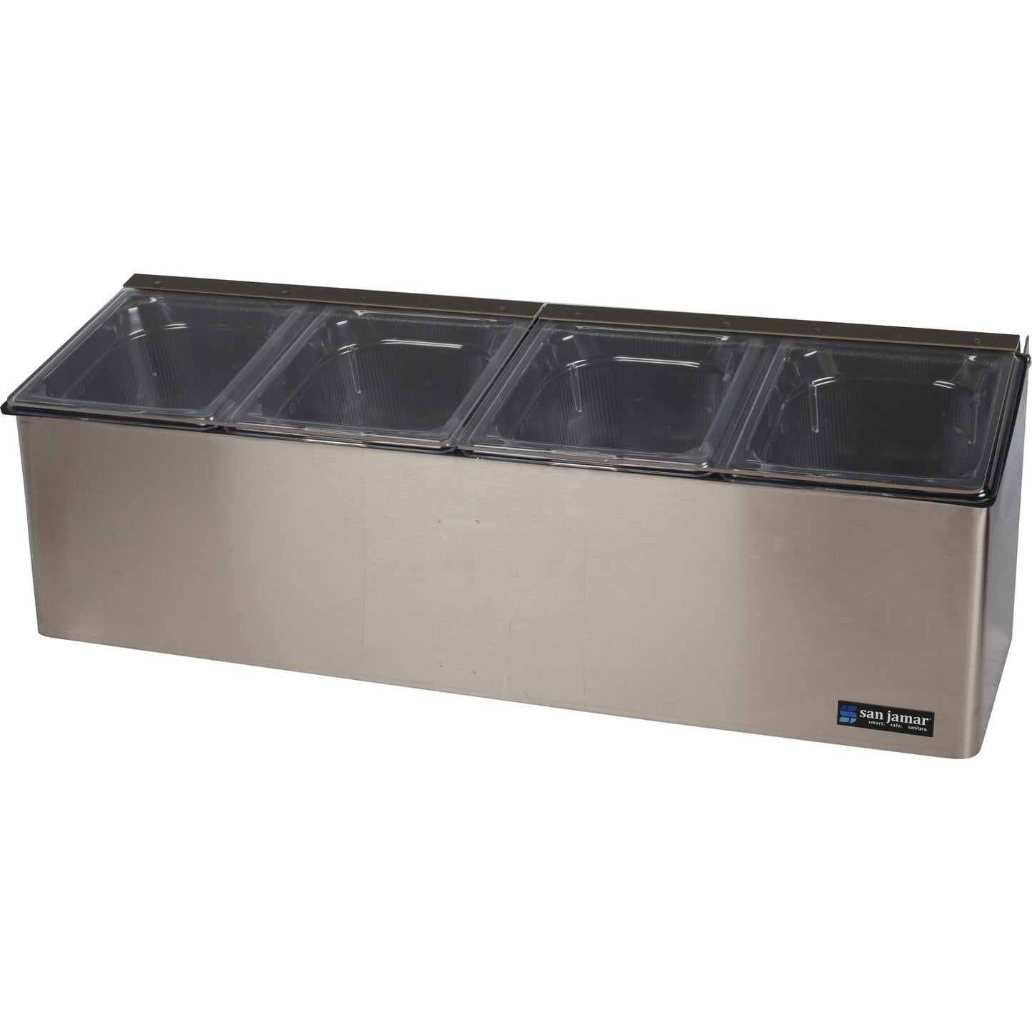 San Jamar FP8244FL 4-Compartment Stainless Steel EZ-Chill Self-Service Center