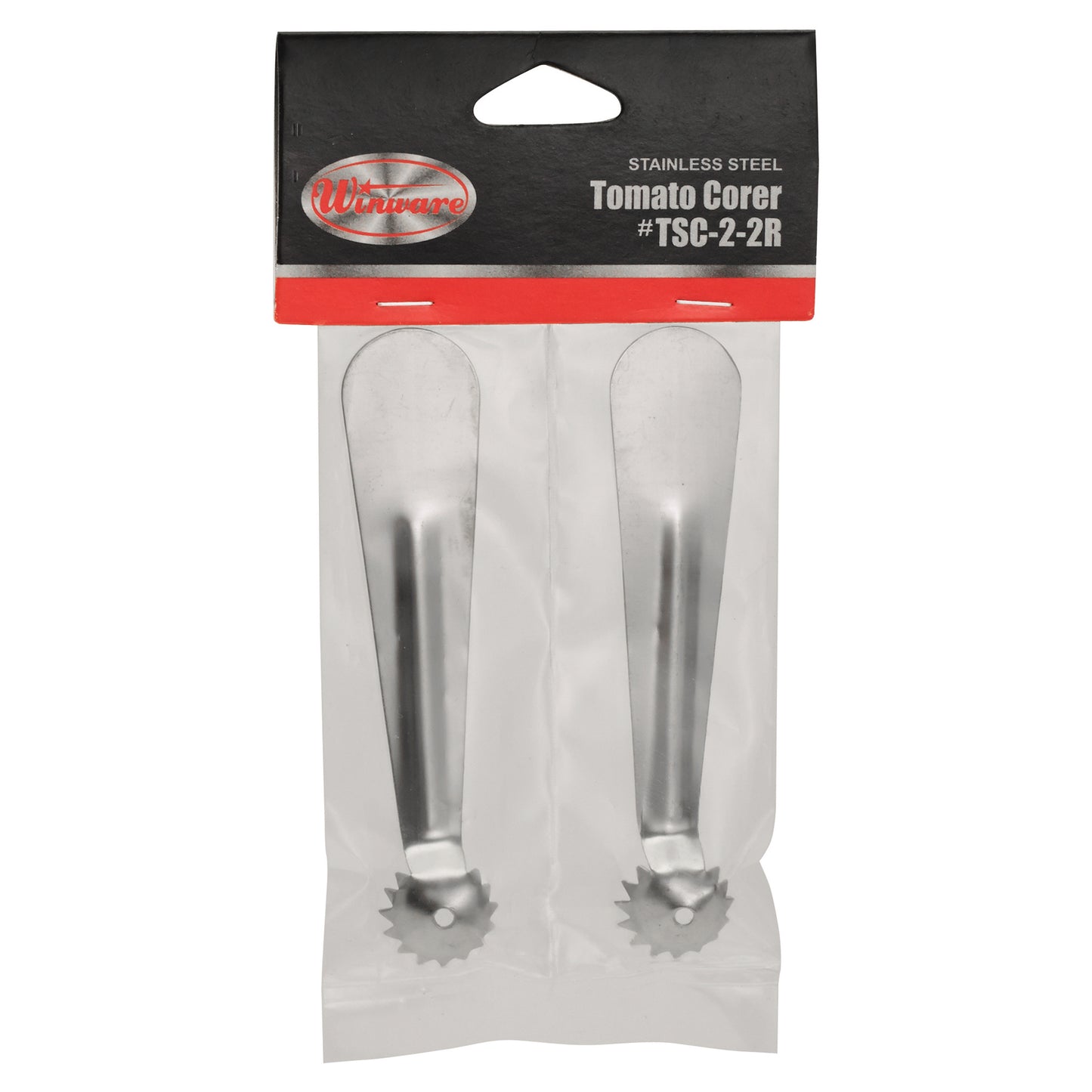 Winco TSC-2-2R Tomato Stem Corer (2pc/pack with header card)