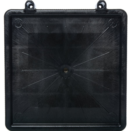Carlisle C223603 350 lbs 22.5" x 22.5" x 8" Black Polypropylene E-Z Glide Warewashing Rack Dolly Without Handle