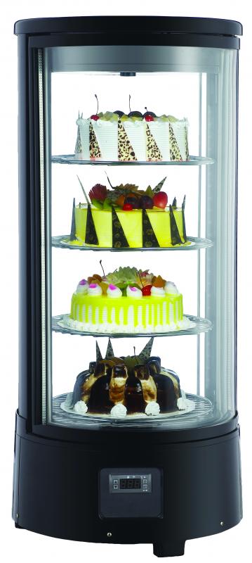 Omcan 39552 2.54 cu.ft/72 L 18" Countertop Cylindrical Refrigerated Showcase
