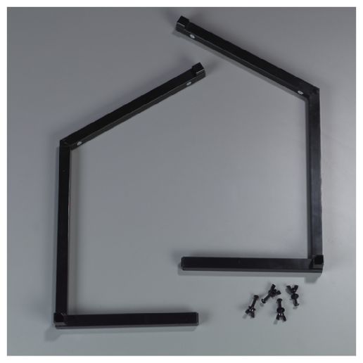 Carlisle 984823 Silver Standard Sneeze Guard Legs, Single-Sided