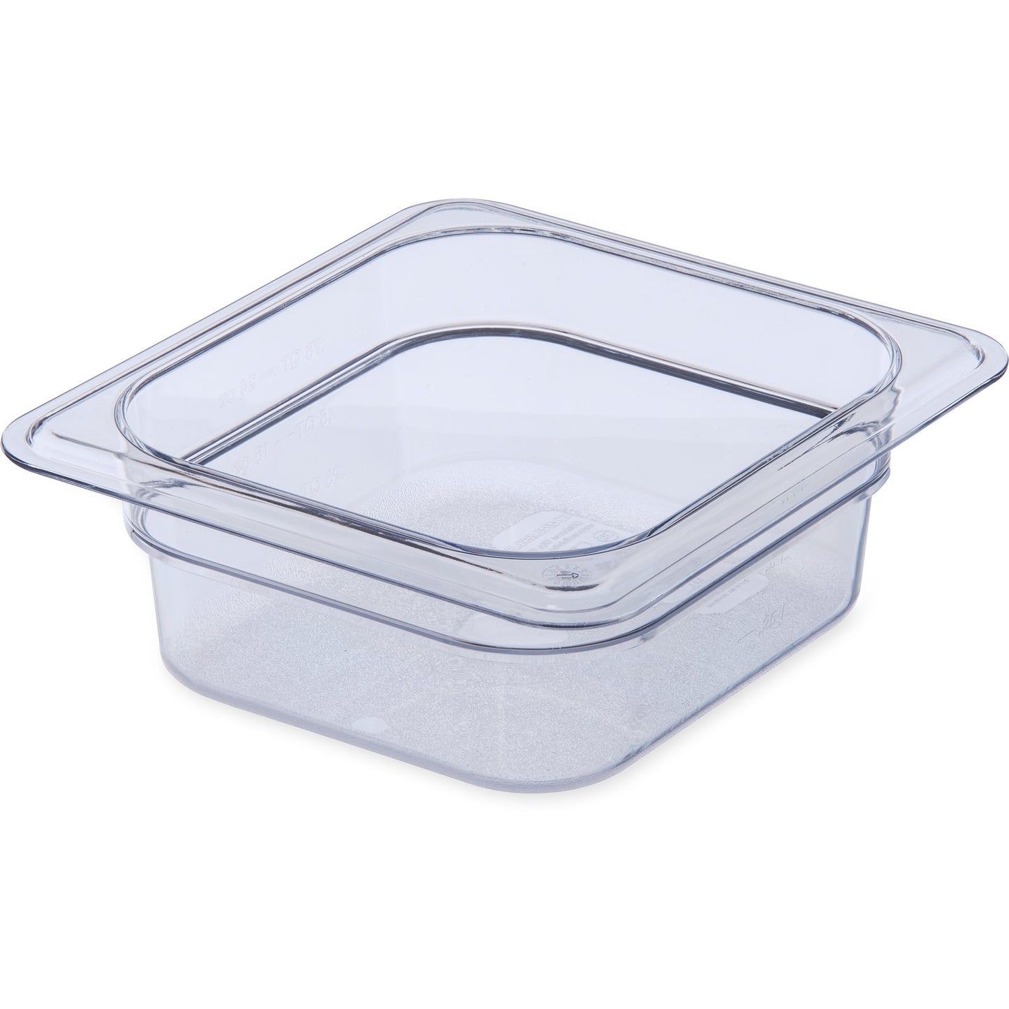 Carlisle 3068307 1/6 Size Clear Polycarbonate StorPlus Food Pan, 2.5" Deep