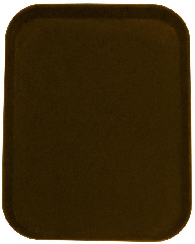 Omcan 80116 18" x 14" Brown Rectangular Non-Slip Service Tray