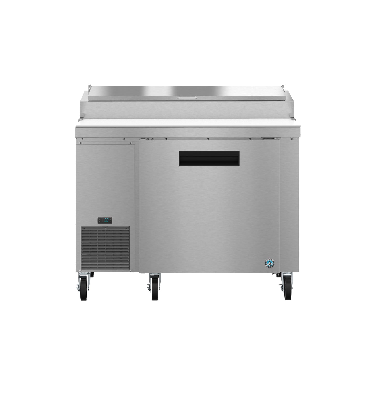 Hoshizaki PR46B One Section Stainless Doors Pizza Prep Table Refrigerator