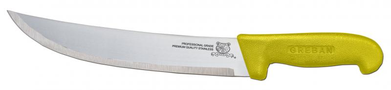 Omcan 12285 12-inch Steak Knife with Yellow Polypropylene Handle