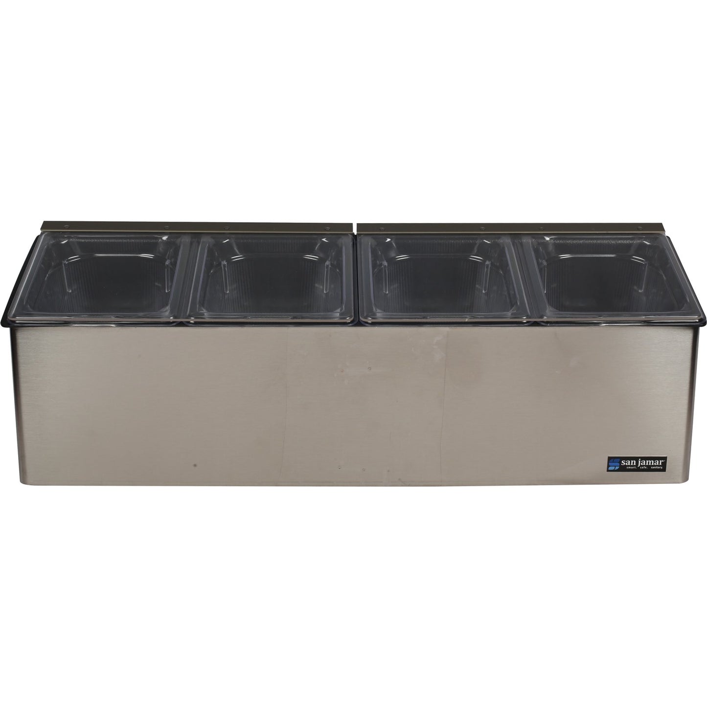 San Jamar FP8244FL 4-Compartment Stainless Steel EZ-Chill Self-Service Center