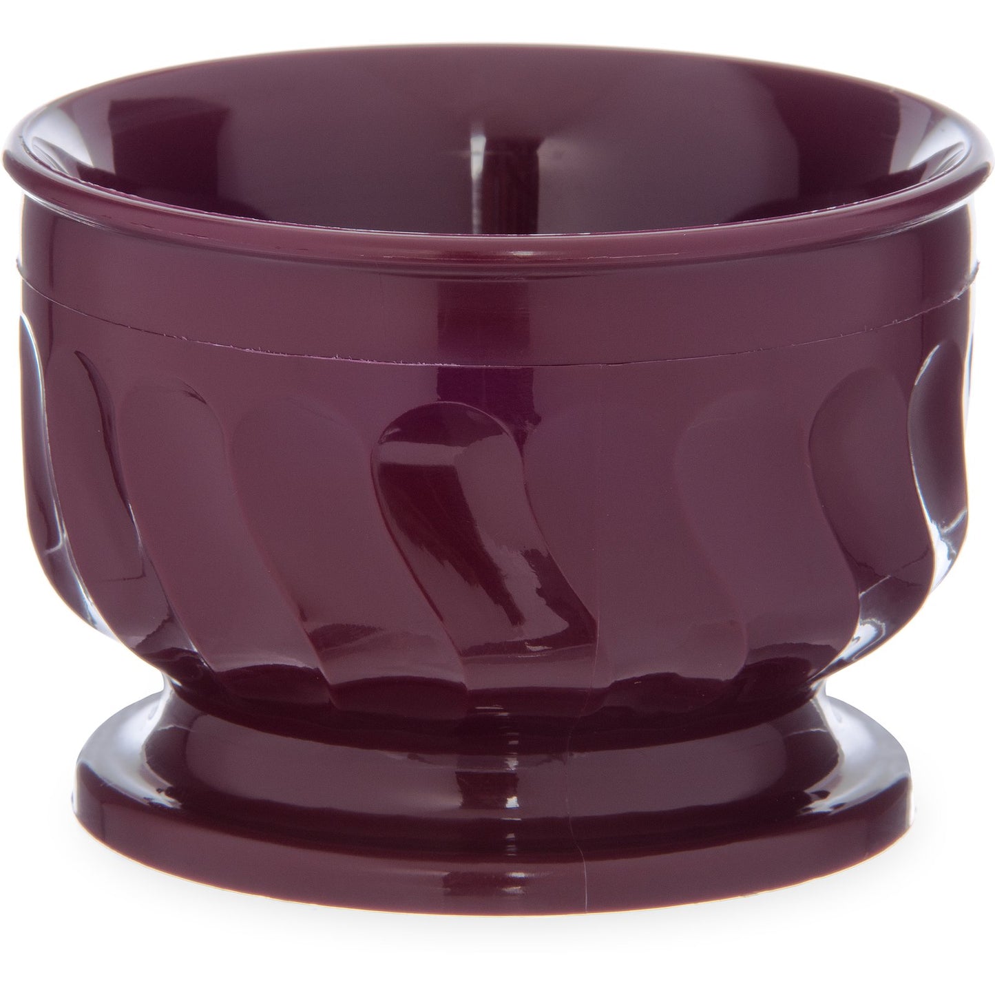 Carlisle DX320061 5 oz Cranberry Polypropylene Turnbury Insulated Pedestal Based Bowl (48/cs)