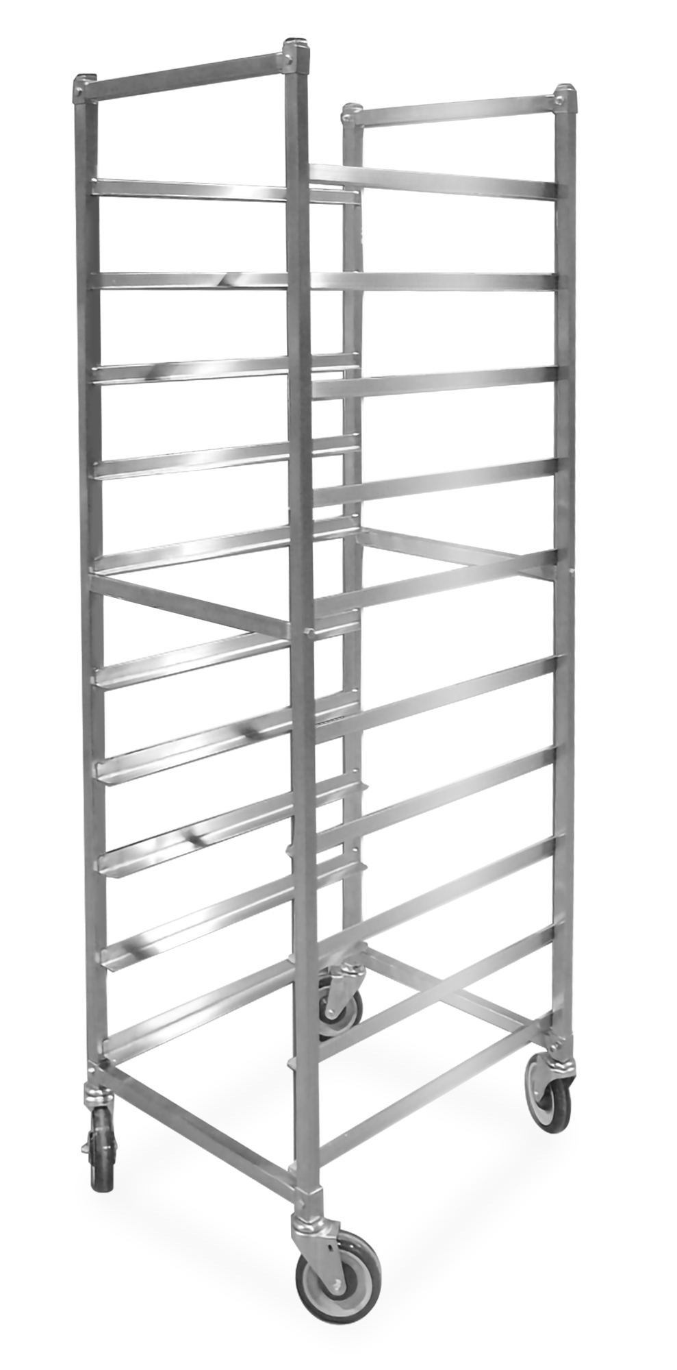 Omcan 23833 Stainless Steel Bun Pan Rack with 10 slides and 6" spacing