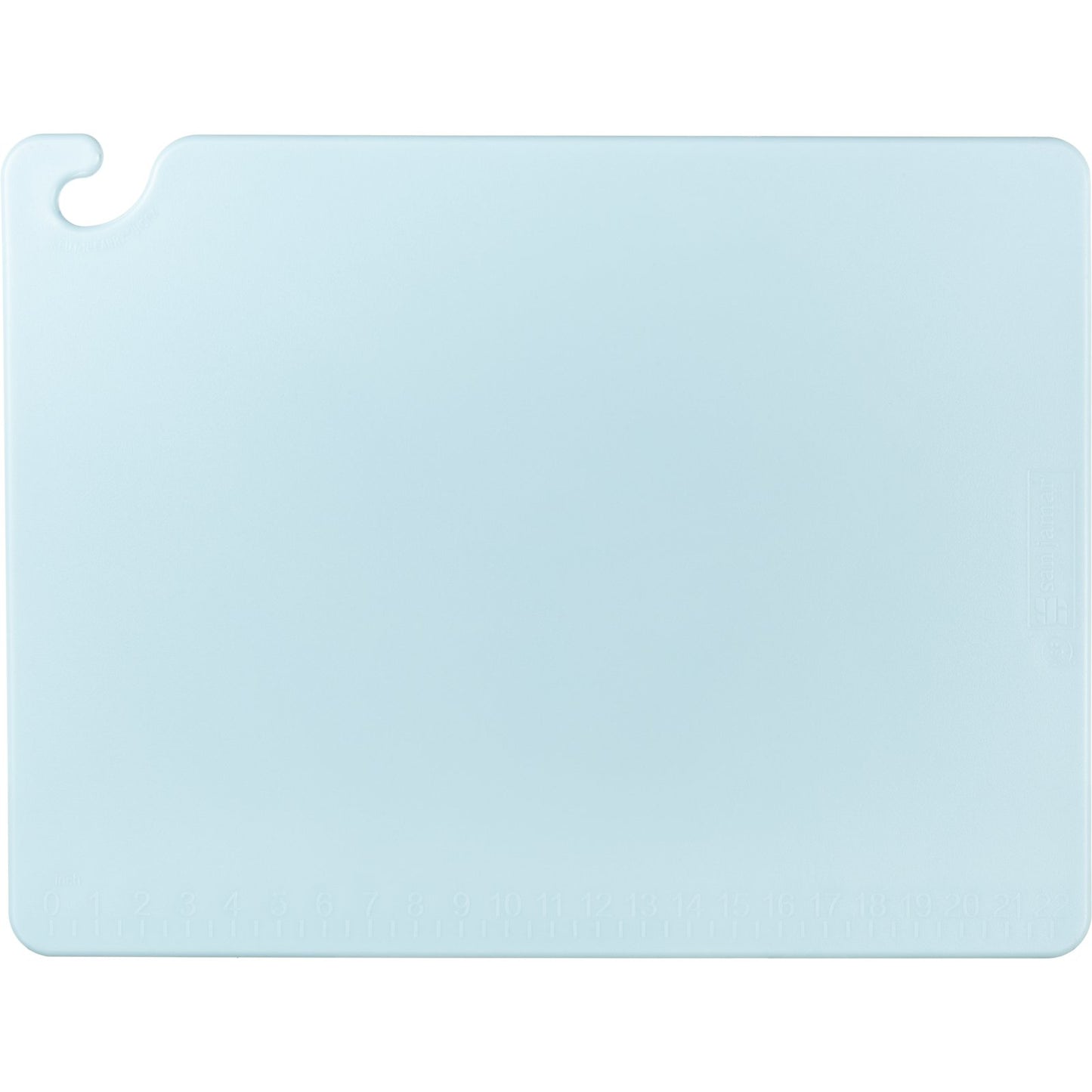 San Jamar CB182412BL 18" x 24" x 0.5" Blue Cut-N-Carry Cutting Board