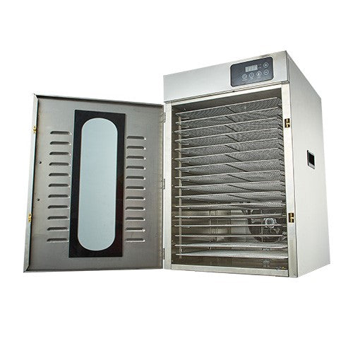 Omcan 47557 16 Trays Stainless Steel Food Dehydrator with Digital Control