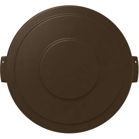 Sparta 84104501 44 Gallon Brown Round Polyethylene Bronco Waste Bin Trash Container Lid