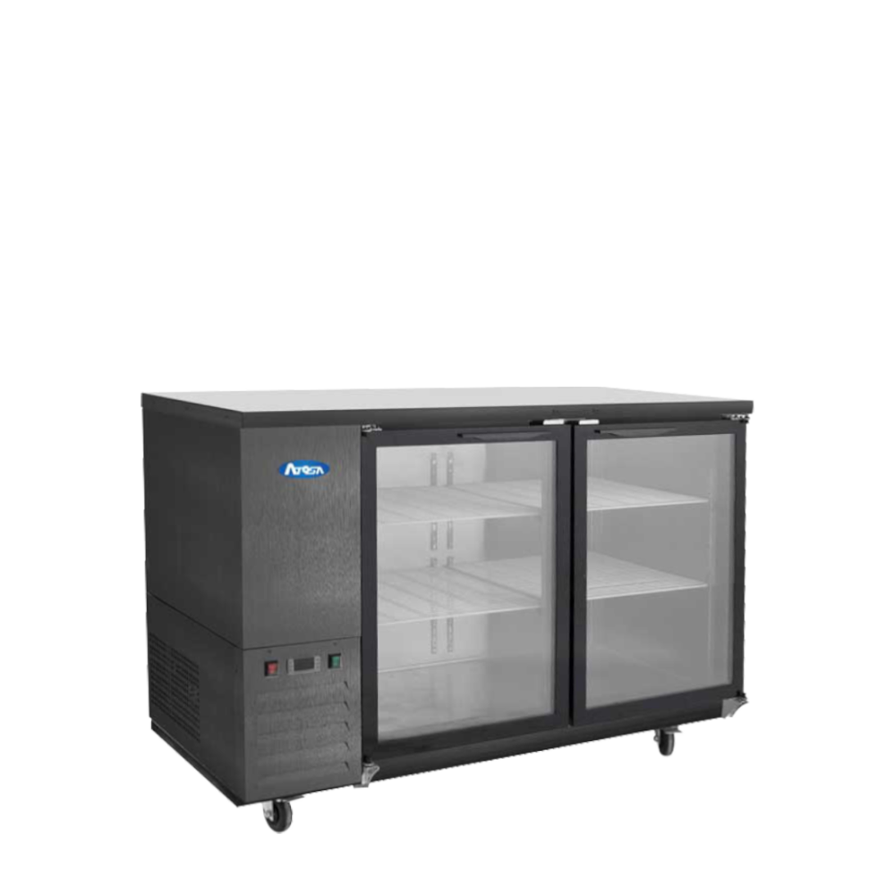 Atosa SBB48GGR-AUS2 48" Black Glass Door Back Bar Cooler