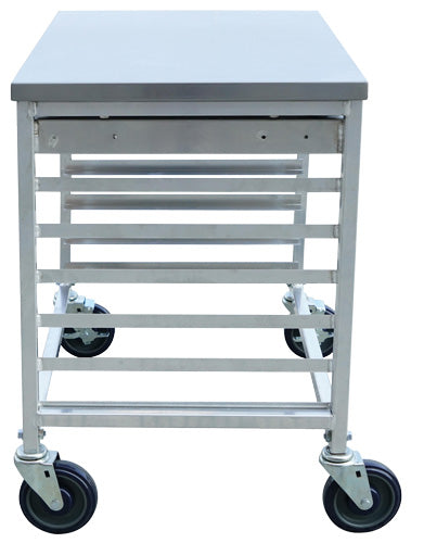 Omcan 44722 28.25" x 18" x 30" Aluminum Meat Slicer Cart