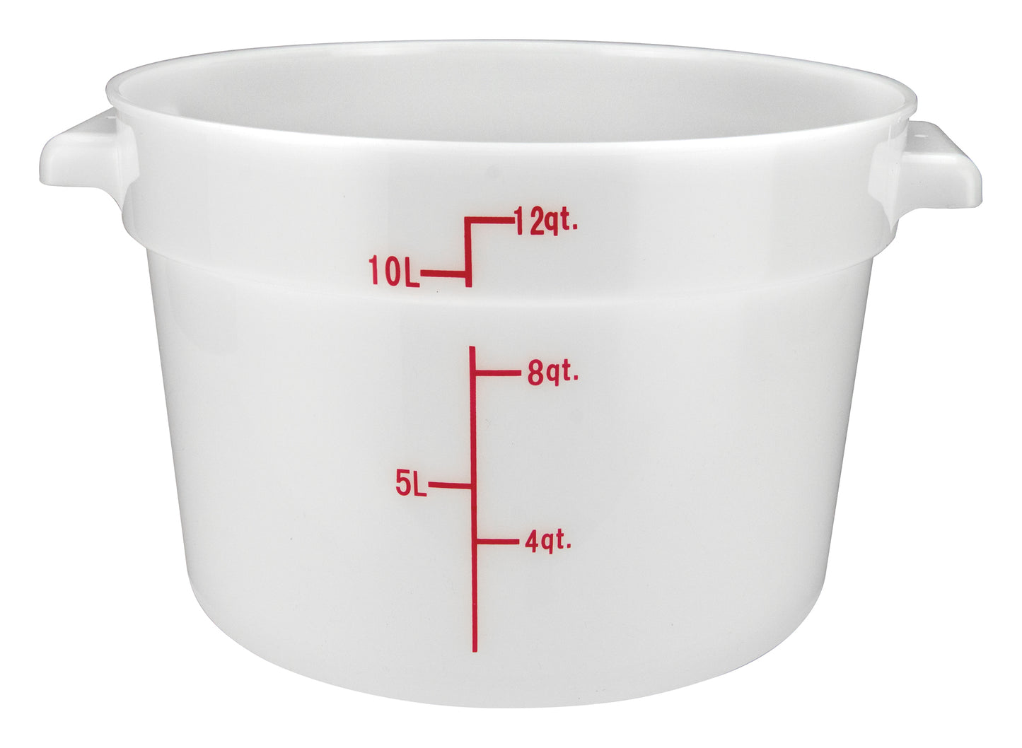 Winco PPRC-12W 12 Qt. White Polypropylene Storage Container