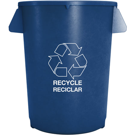 Carlisle 841032REC14 23 Gallon Blue Round Polyethylene TrimLine Recycle Waste Container