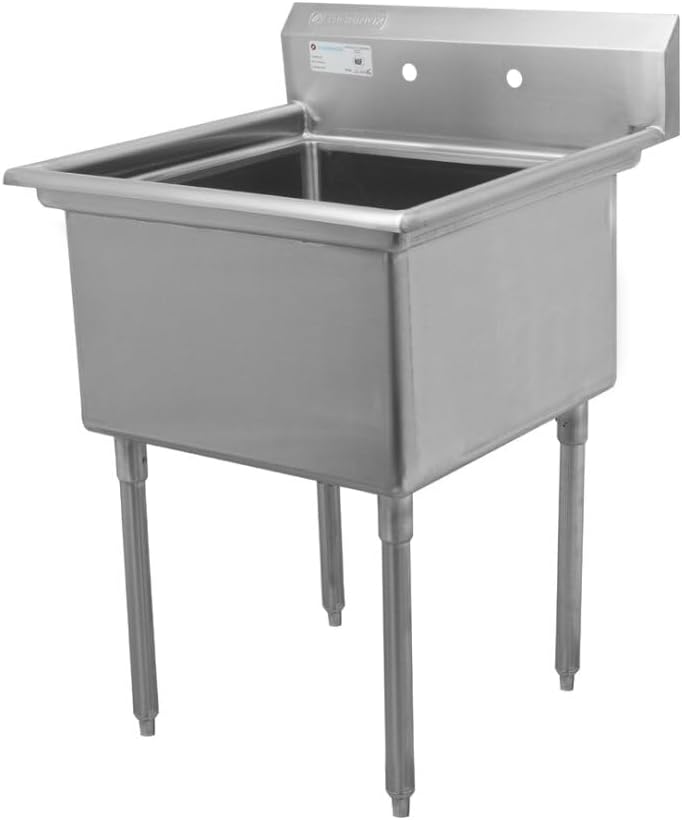 Thorinox TSS-2424-C Single Sink with Center Drain