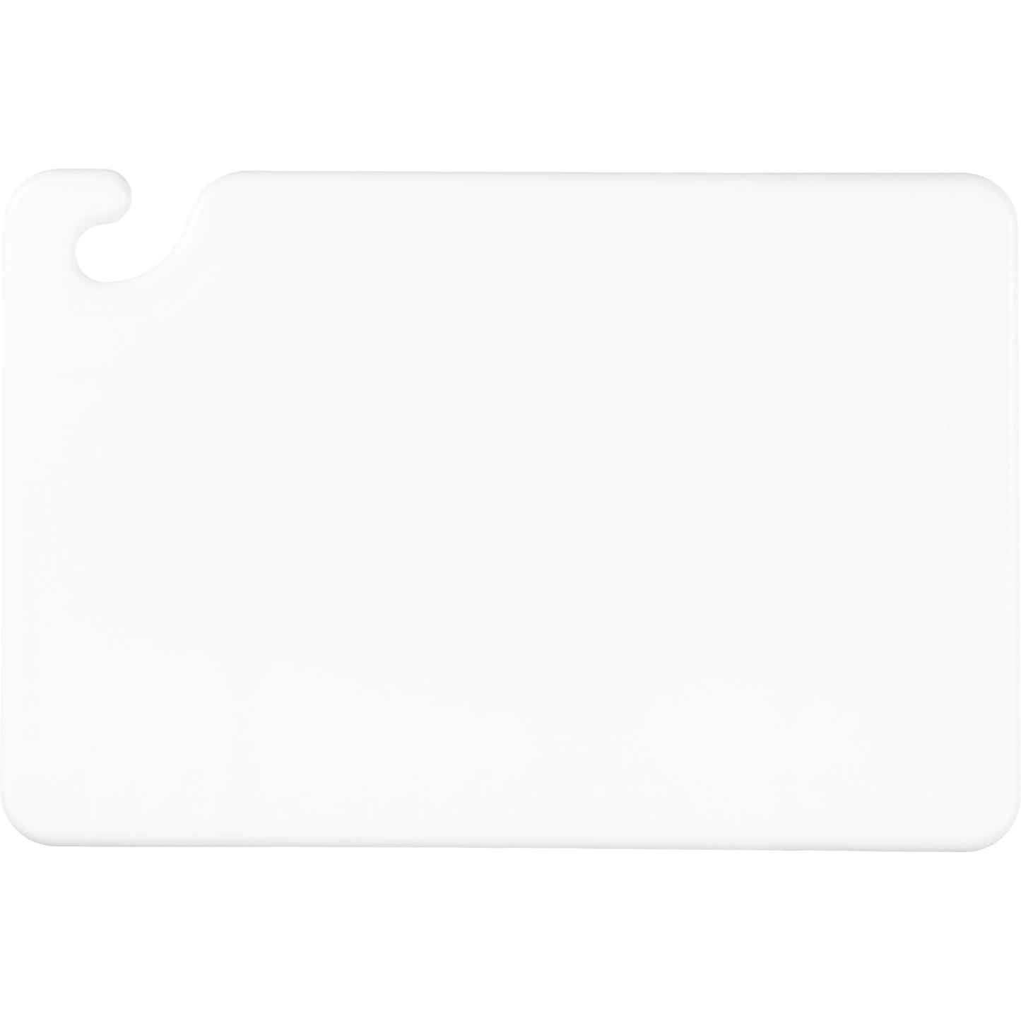 San Jamar CB121812WH 12" x 18" x 0.5" White Cut-N-Carry Cutting Board