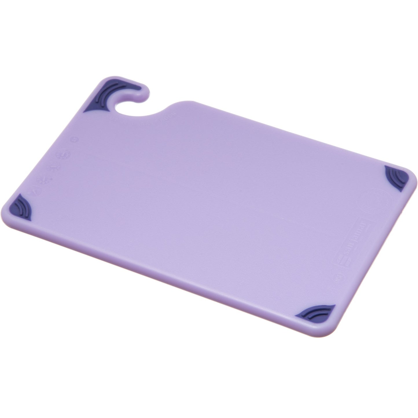 San Jamar CBG6938PR 6" x 9" Purple Allergen Saf-T-Grip Cutting Board