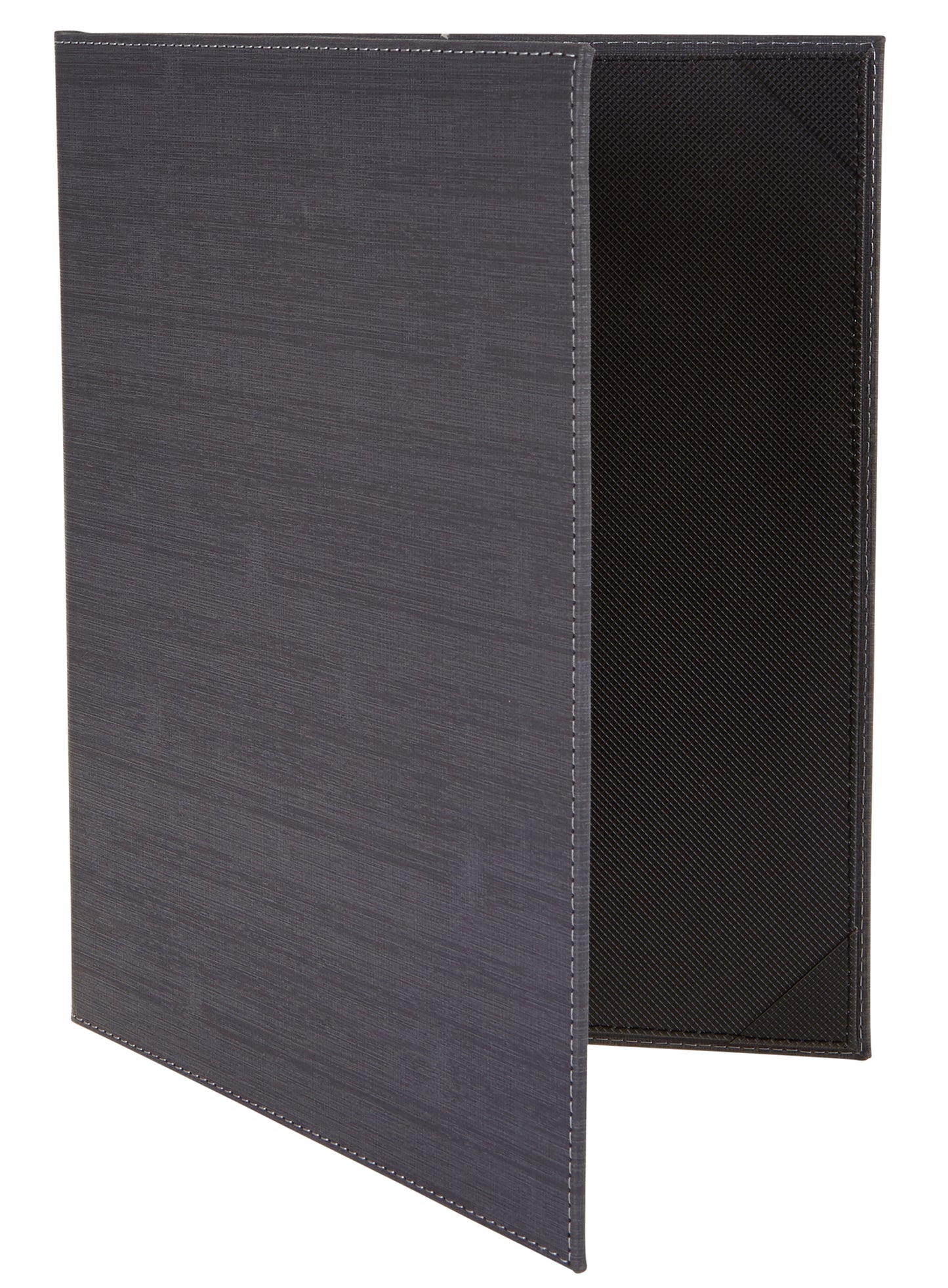 Winco LMD-811GY Gray Two-Views Menu Cover For 8-1/2 X 11" Inserts