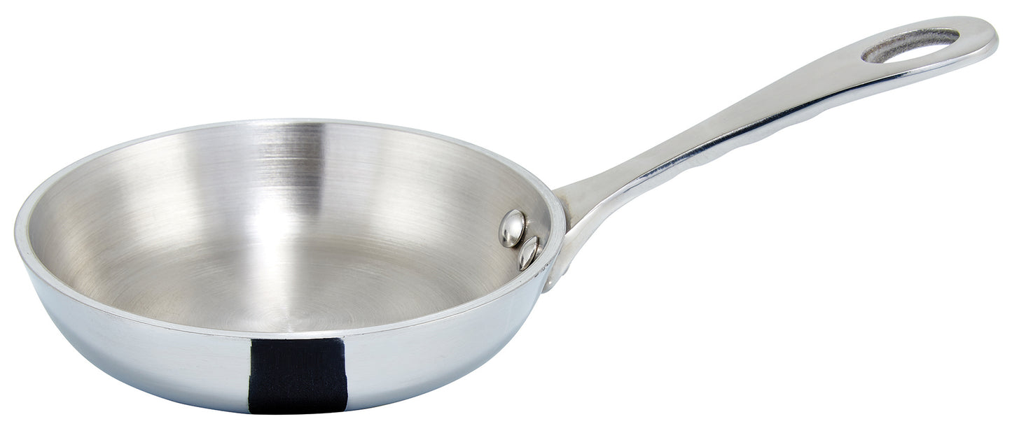 Winco DCFP-4S 5 oz. 4" Stainless Steel Mini Fry Pan