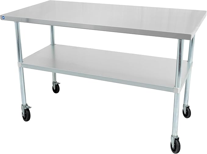 Thorinox DSST-3024-GS Stainless Steel Work Table with Galvanized Steel Undershelf & Legs