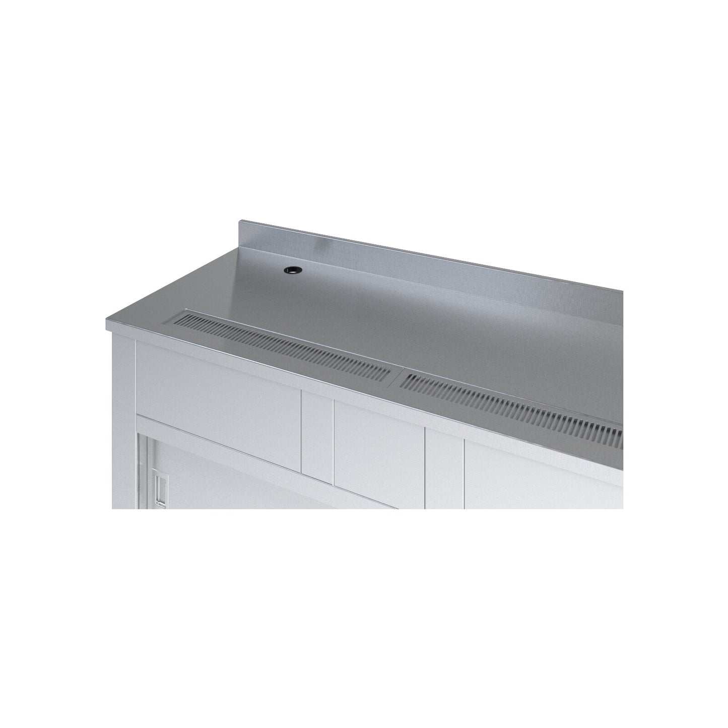 Dinex DXP5CU 77" L x 30" W x 36" H 5-Well Stainless Steel DineXpress Beverage Counter