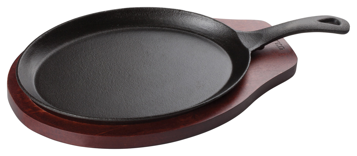 Winco FS-2 Cast Iron Fajita Server Set (2pcs)