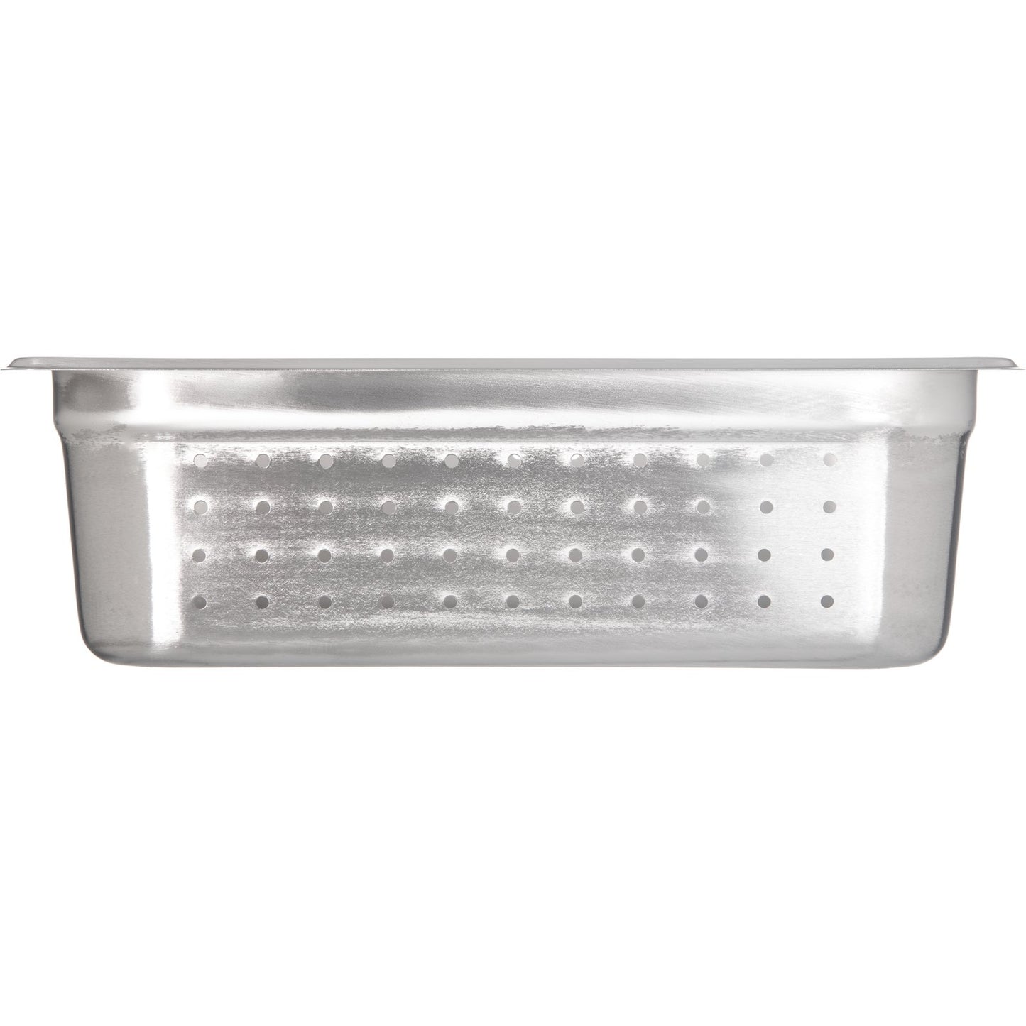 Carlisle 607124P 1/2 Size Stainless Steel DuraPan Light Gauge Perforated Steam Table Hotel Pan, 4" Deep