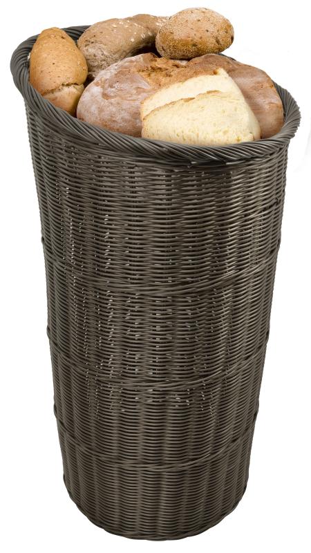 Omcan 41770 Brown Round Tapered Basket with Round Tray