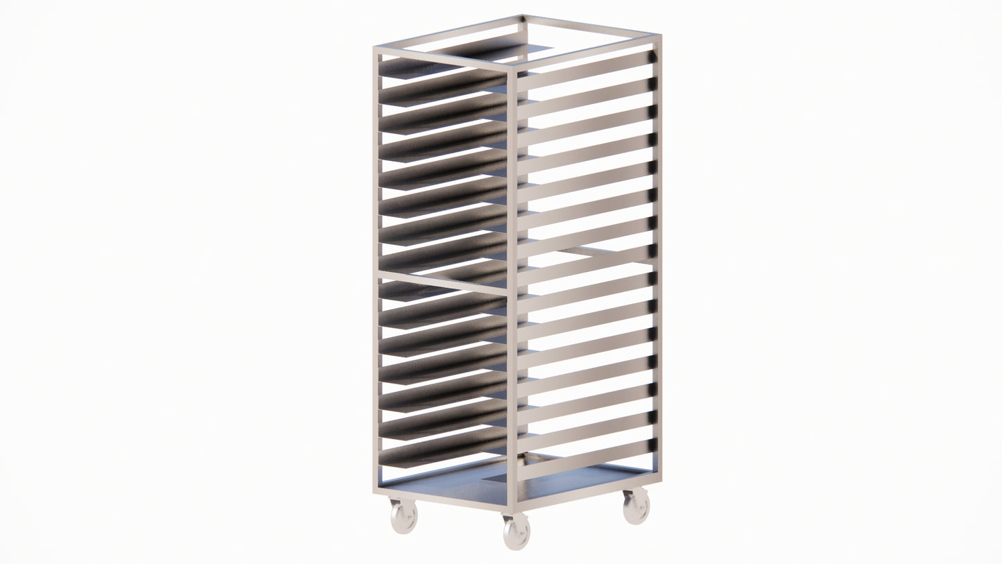 Dinex DXPDHOR24UP 24 Trays Aluminum Universal Tray Cart