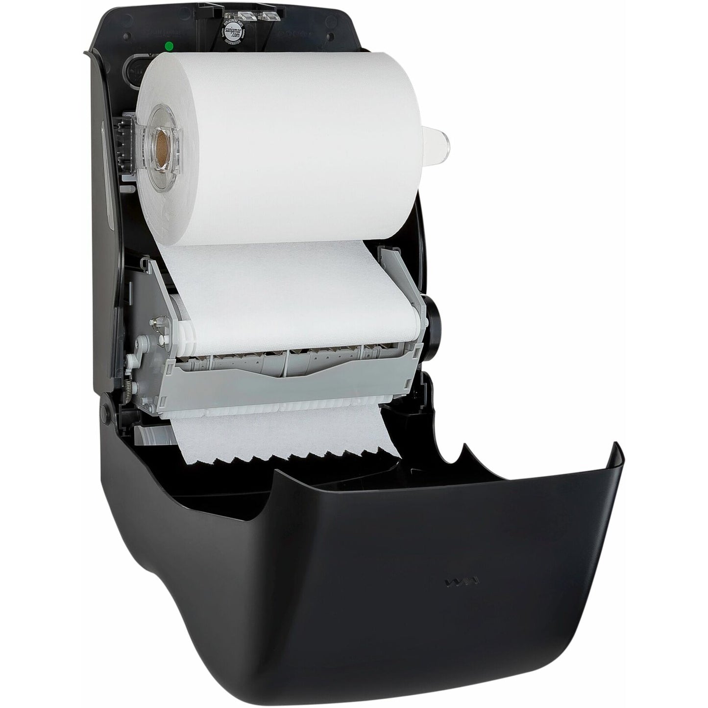 San Jamar T7400REBK Black ecoLogic Simplicity Essence Mechanical Hands Free Towel Dispenser