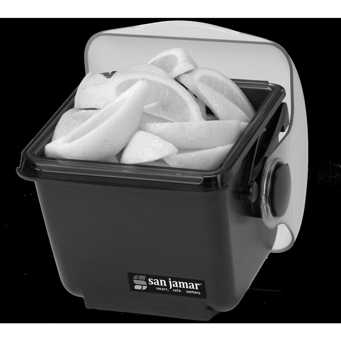 San Jamar BD2002 1 Qt Black Chillable Mini Dome Condiment Holder