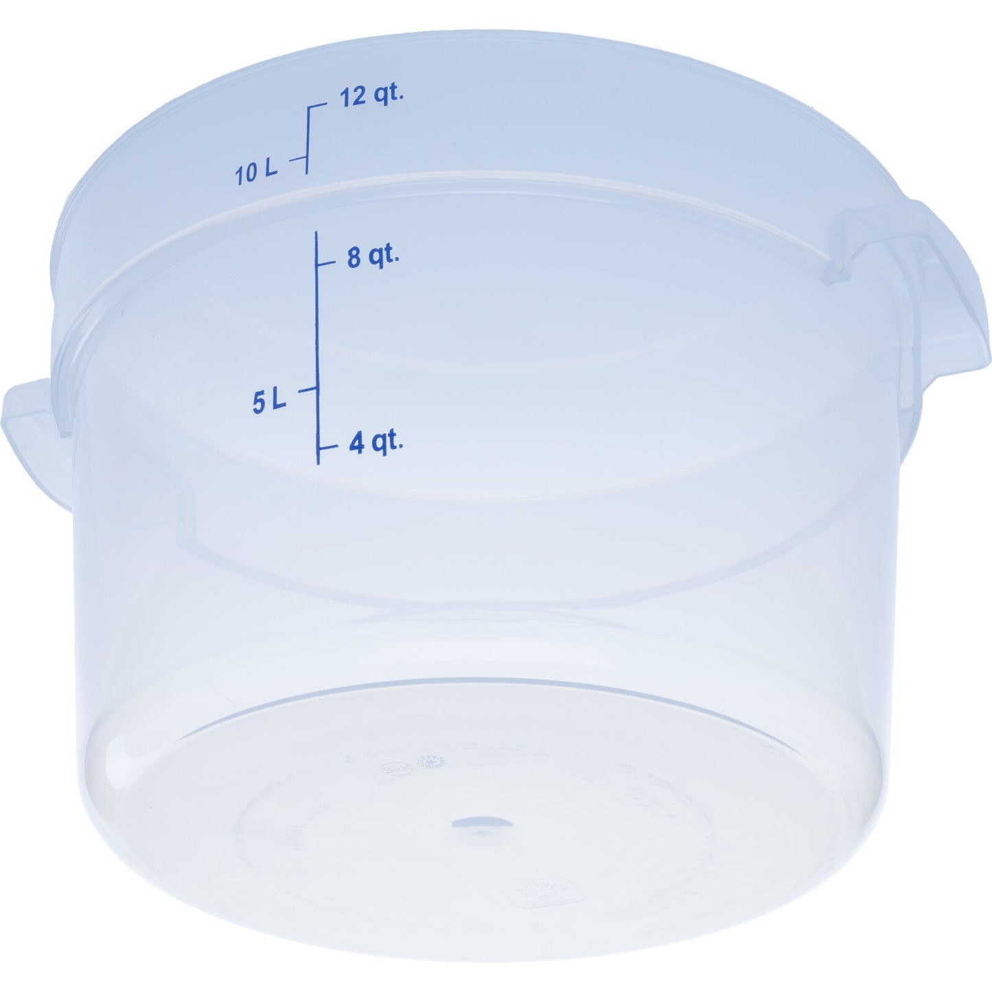 Carlisle 1096730 12 Qt Clear Round Polypropylene StorPlus Food Storage Container
