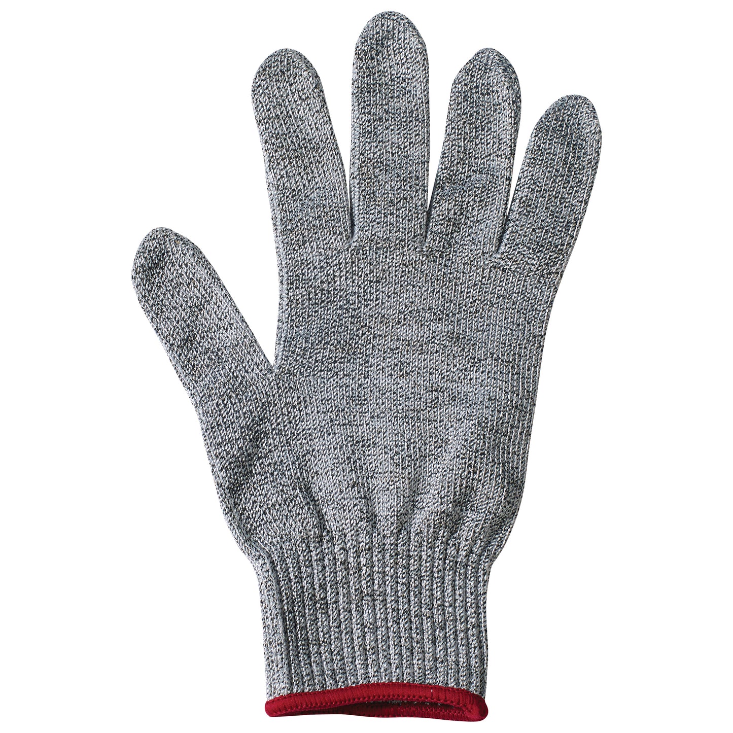 Winco GCRA-S Small Gray Cut Resistant Glove, Red Wristband
